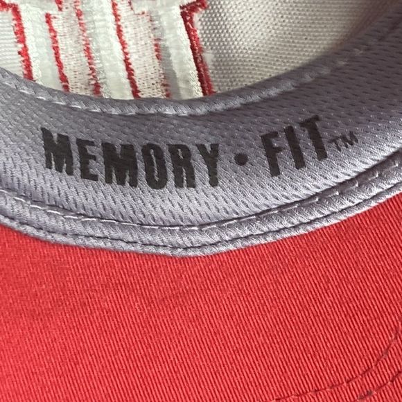 Men's Top of the World Crimson Indiana Hoosiers Red & White Fitted Hat - Picture 7 of 12